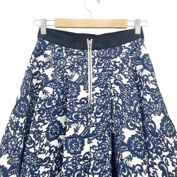Anthropologie Sachin + Babi Women's Skirt Size 2 Navy & White Floral Flowy Hi Lo - Picture 8 of 16